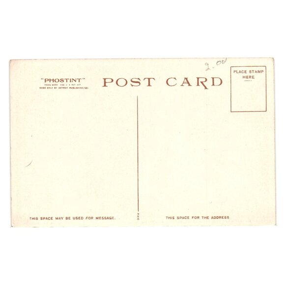 Vintage Postcard Walk Around Saco Lake White Mountains NH Phostint Nature - Picture 2 of 2